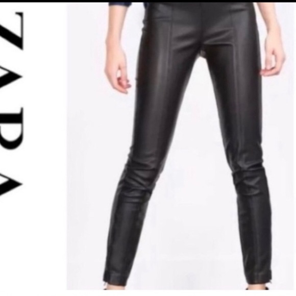 Zara Pants & Jumpsuits Zara Faux Leather Pants Poshmark